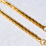 Braided Back Chains 24kt Gold Polish