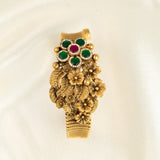 Deep Nakas Rajwadi Style Kundan Bangle With Likely Green and Pink Ruby 24kt Gold polished