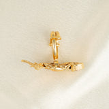 Deep Nakas Flower And Leaf With Small Pearl Finger Ring Kundan  Pink Ruby 24kt Gold polished