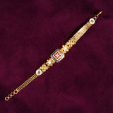 Deep Naka Ethnic Party Occasions With Pearl Bracelet Kundan White And Light Pink Ruby 24kt Gold polished