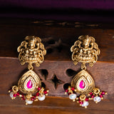 Deep Nakas Lakshmi With Pink Kundan Choker With Earrings 24kt Gold Polish
