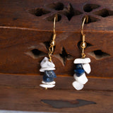 Boho styled 3 layer Necklace with Earrings 18kt gold polish