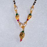 Pearls And Red Beed Mangalsuthra Chain