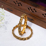 Deep Nakas Peacock 24kt Gold Plated Bangles