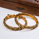Deep Nakas Peacock 24kt Gold Plated Bangles