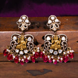 Lakshmi Victorian  Attigai Short Necklace With Earrings 18kt Gold Polish