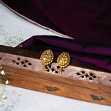 Kamalakshmi Moissanite in 24kt Gold Polish Studs