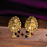 Kamalakshmi Moissanite in 24kt Gold Polish Studs