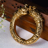 Deep Nakas Ancient Animal Bracelet For Men in 24kt Gold Polish