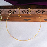 Plain Kante Necklace 24kt Gold Polish