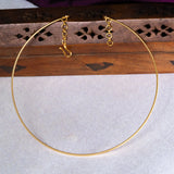 Plain Kante Necklace 24kt Gold Polish