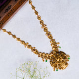 Deep Nakas Ganesha With Cz Studed Long Necklace in 24kt Gold Polish