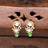 Flowers in Multi Colour Avikam Short Necklace With Earrings 18kt Gold Polish