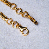 Braided Back Chains 24kt Gold Polish