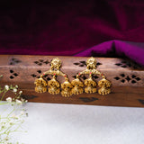 Deep Nakas 3 Layerd Droplets Flower 24kt Gold Polished Earrings