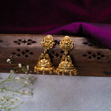 Deep Nakas Kamalakshmi Jhumkas with Golden Balls in 24kt Gold Polish