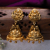 Deep Nakas Kamalakshmi Jhumkas with Golden Balls in 24kt Gold Polish