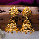 Deep Nakas Kamalakshmi Jhumkas with Golden Balls in 24kt Gold Polish