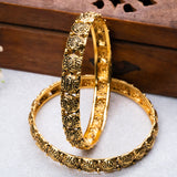 Deep Nakas with Leafs 24kt Gold Plated Bangales