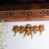 Deep Nakas Peacock With Multi Colour Kundan And Moissanite Choker 24kt Gold Polish