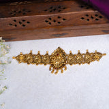 Deep Nakas With Red Kundan Choker 24kt Gold Polish