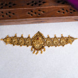 Deep Nakas With Red Kundan Choker 24kt Gold Polish