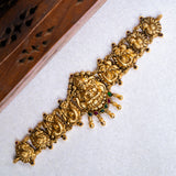 Deep Nakas Lakshmi dual-color Kundan With Peacock Choker in 24kt Antique Gold polish