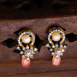 Floral garden in Multi Colour Avikam Short Necklace With Earrings 18kt Gold Polish