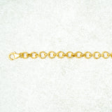 Classic With Fish hook Back  back chains 24kt Gold Polish