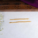 Flower ball Back Chain 24kt Gold Polish