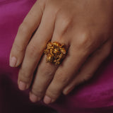 Deep Nakas Ganapathi Ring in 24kt Gold polish