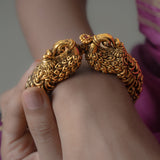 Deep Nakas Peacock Bracelet For Men in 24kt Gold Polish