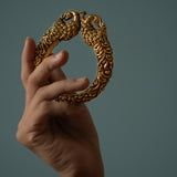 Deep Nakas Peacock Bracelet For Men in 24kt Gold Polish