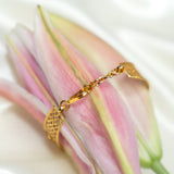 Deep Naka Flower Design Round Shape With Leaf Kundan Bangle With Likely Green and Pink Ruby 24kt Gold polished