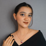 Floral Damsel Pendant Set In Rose Gold