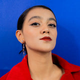 Flower Drop Earring Set In White Gold