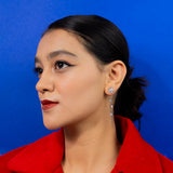 Flower Drop Earring Set In White Gold