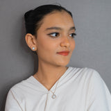 Pendant Earrings Set Sliver and Rose gold (2A)