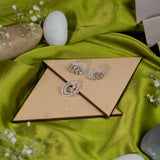 Pendant Earrings Set Sliver and Rose gold (2B)