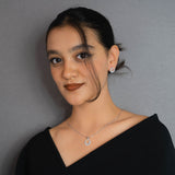 Pendant Earrings Set Sliver (2B)