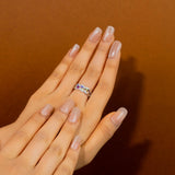 Eternity Navaratan Ring In White Gold