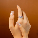 Eternity Navaratan Ring In White Gold