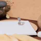 Eternity Navaratan Ring In White Gold