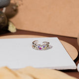 Eternity Navaratan Ring In White Gold