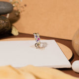 Eternity Navaratan Ring In White Gold