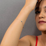 Amulet Of Evil Eye Bracelet In White Gold