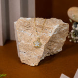 Turn Round Flower Pendant In Yellow Gold