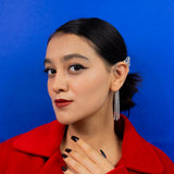 Butterfly Ear cuffs With 3 Layer Dangling's Sliver (4B)