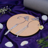 Butterfly Ear cuffs With 3 Layer Dangling's Sliver (4B)