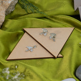 Mother of Pearl Pendant Set In White gold (5A)